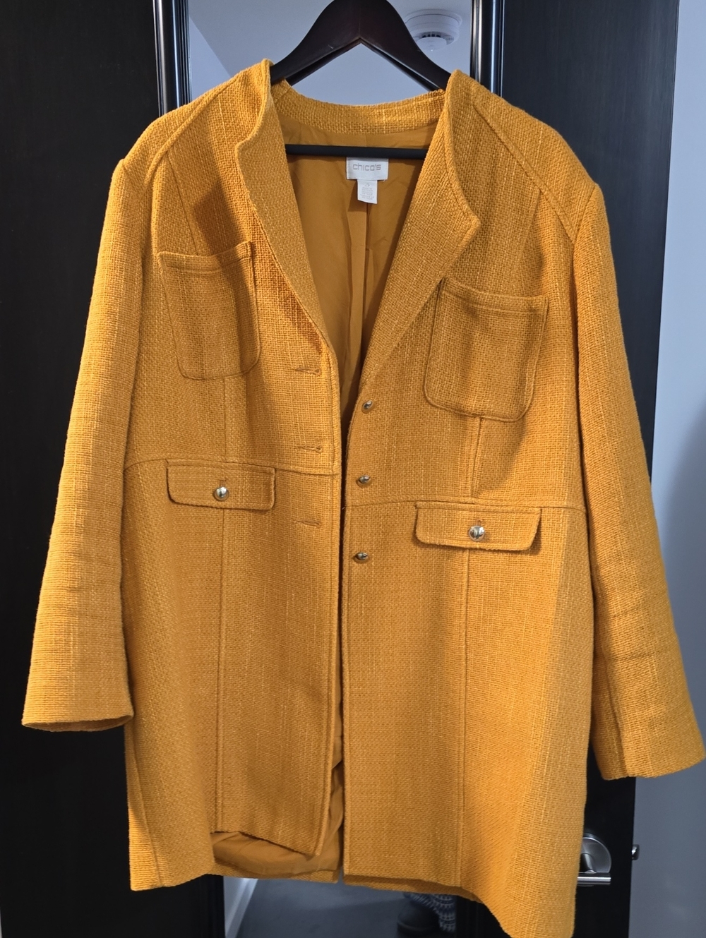 Chico's Tweed Women's Classic Structured Jacket Size 3 (16 or XL)